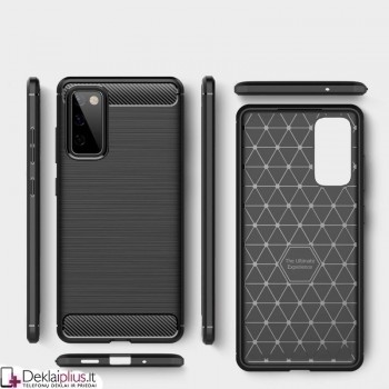 Carbon guminis dėklas - juodas (Samsung S20 Fe) 